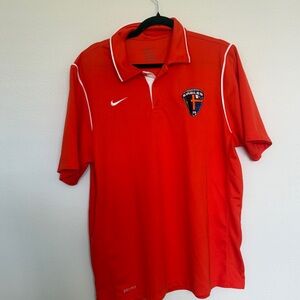 Nike Dri-FIT Charlotte Eagles Soccer Polo Shirt Red Athletic Top